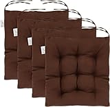 Trintion 4er Set Sitzkissen mit Bindebändern – Bequeme 40x40 cm...