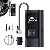 Yianyal Luftpumpe für Autoreifen, Luftpumpe für Fahrräder, 0,2 – 10...