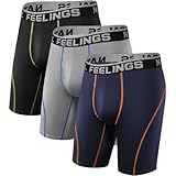 Natural Feelings Langes Bein Sport Boxershorts Herren 3er Pack Elastisch 9...