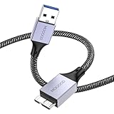 MOGOOD USB 3.0 Micro B Kabel, 0.5M USB 3.0 Stecker auf Micro B Stecker...