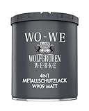 WO-WE Metallschutzlack 4in1 Metalllack Metallfarbe Metallschutzfarbe MATT...