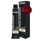 FemMas Haarfarbe Pure & Mix Rot I Professionelle Creme mit Arganöl,...