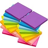 16 Stück Farbige Haftnotizen, 1600 Blatt Sticky Notes, 76x76mm Haftnotizen...