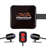 VSYSTO Motorrad-Dashcam 130° Weitwinkelobjektiv, 1080P Dual-Kameras Vorne...