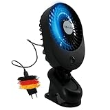 TronicXL Ventilator mit Clip Klipp Klemme für Steckdose 230V...