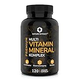 Premium Multivitamin und Mineral Komplex - 120 hochdosierte Kapseln -...