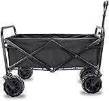 Faltbarer Einkaufswagen für Camping Garten & Strand - Schwerlast Stahl...