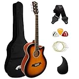 TIGER ACG3 Full Size Akustikgitarren-Set - Gitarren-Pack für Anfänger,...