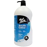 Mont Marte Studio School Acrylfarbe in Pumpflasche, 2 Liter, Titanweiß