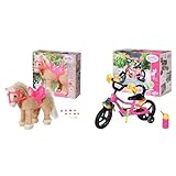 BABY Born & Fahrrad - Pinkes Puppenfahrrad für 43 cm Puppen mit gelben...