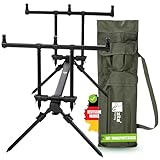 Zite Fishing Rod-Pod Rutenhalter 3 Ruten - Aluminium Rutenständer &...