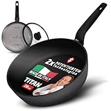 ZWIEGER Innovative Pfanne mit Deckel 28cm - TITAN Schmorpfanne 28 cm hoher...