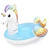 Bestway 41114-18 Aufblasbarer Einhorn-Pool-Schwimmer, mehrfarbig, Medium 61...