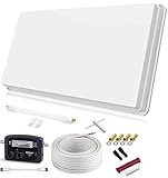 SELFSAT H30D1+ Set - Single Flachantenne Full HD 4K UHD für einen...