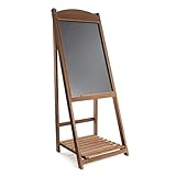 Toboli Kundenstopper Holz 42x112cm Gehwegaufsteller mit Kreidetafel und...