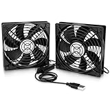 ELZO USB Ventilator 2 Stück, 120mm 5V mit 3 Einstellbare...