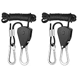 2 Stück Seilspanner, Seilratsche mit Haken 150kg Tragkraft Federsystem, 2M...