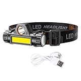 Kopflampe Wiederaufladbar - Superhelle LED Stirnlampe Scheinwerfer mit...