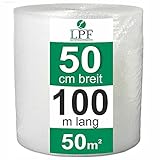 dieLUFTPOLSTERFOLIE Luftpolsterfolie 50cm x 100m Verpackungsfolie...