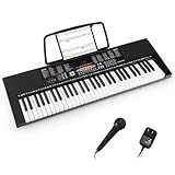 DREAMADE Keyboard Piano 61 Tasten, E Piano mit LED-Bildschirm, 300...