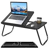 Suusolny Laptoptisch Verstellbarer Laptop-Tisch Betttablett Klappbar mit...