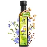 Leinöl Bio Kaltgepresst und Rein - 250ml. Leinsamenöl Bio Reich an...