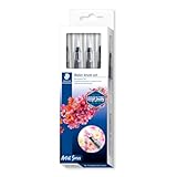 STAEDTLER 949-SBK4-C Wasserpinsel (zum Aquarellieren, Malen und Blenden,...