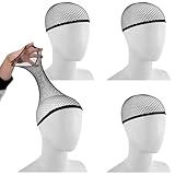 Apausvcm 4 Stück Haarnetz Nylon Wig Cap,Haarnetz für Perücken,Dehnbare...