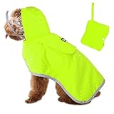 SlowTon Regenmantel Hund wasserdicht, durchsichtige doppellagige Regenjacke...