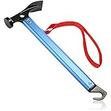 com-four® Hammer aus Aluminium mit Schlaufe - Camping-Hammer mit...