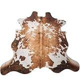 SYLUOQP Kuhfell Kunstfell Teppich Rinderfell Fell Fellimitat 200 * 140cm...