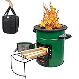 Raketenofen Outdoor, Rocket Stove mit Tragetasche, BBQ Rostfreiem Stahl...