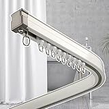 Duschvorhangstange aus gebogenem Aluminium, für Bad und Erkerfenster,...