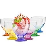 TREND FOR HOME Eisbecher Glas Dessertschalen Glas Bunt | 475 ml | Set von 6...