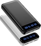 Enerwow Power Bank, 2 Stück 16000mAh Powerbank 3A Schnelles Aufladen...