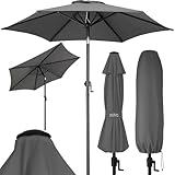 Kingsleeve® Sonnenschirm Balkon 200cm UV Schutz 80+ Schutzhülle Kurbel...