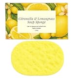 Citronella Zitronengras Seifenschwamm, hautschonend, 10 x 5 cm,...