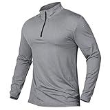 Rrongwn Herren Langarm Sportshirt Leicht Atmungsaktiv Hemd Casual...