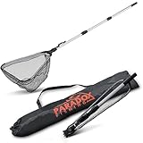 Paradox Fishing gummierter Kescher 2,1m I Teleskop Kescher Angeln I...