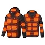 Battnot Beheizbare Jacke Herren Damen Heizjacke mit Kapuze, Warme...