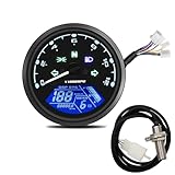 Geloo Tachometer für Motorrad, digital, Tacho für Motorrad, 12000 U/min,...