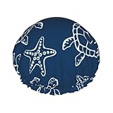 Schildkröte auf blauem Hintergrund, doppellagige, elastische, wasserdichte...