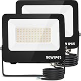 Aigostar LED Strahler außen 50W Naturweiß 4000K 5400 Lumen Scheinwerfer...