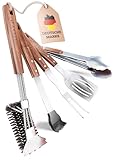LIKAYA® Premium Grillbesteck-Set [5-TLG.] aus Edelstahl mit...