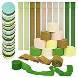 4.5cm X 25m Grün khaki Krepppapier Floristenkrepp - 10 Rollen krepppapier...