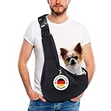 Hundetragetasche bis 10kg, verstellbare Tragetasche , Hundetasche für...