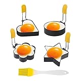 4 Stück Spiegeleiform Ei Ring Egg Ring Eierringe Omelettform Edelstahl...
