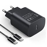 USB C Ladegerät 25W Schnellladegerät USB C Netzteil mit USB C ladekabel,...