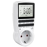 Zeitschaltuhr Steckdose, 24Std-Wochen Zeitschaltuhr Digital, LCD Stecker...