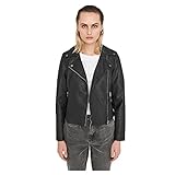 Noisy may Damen Kunstleder Jacke Biker Jacket Übergangsjacke Langarm...